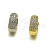 Argolla Huggie 02.266.0089.20 Oro Laminado, con Zirconia Cubica Blanca, Pulido, Tono Dorado