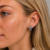 Argolla Huggie 02.266.0089.1.20 Rodio Laminado, con Zirconia Cubica Blanca, Pulido, Rodinado