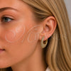 Argolla Huggie 02.266.0090.15 Oro Laminado, con Zirconia Cubica Blanca, Pulido, Tono Dorado
