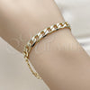 Pulsera Básica 04.213.0380.08 Oro Laminado, Diseño de Cubana, Pulido, Tono Dorado (Grosor 07.2 MM, 8 Pulgadas de Largo)
