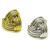 Arete Dormilona 02.467.0002 Acero Inoxidable, Diseño de Nudo, Pulido, Tono Dorado