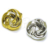 Arete Dormilona 02.467.0003 Acero Inoxidable, Diseño de Nudo, Pulido, Tono Dorado