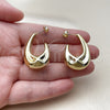 Arete Dormilona 02.467.0005 Acero Inoxidable, Pulido, Tono Dorado
