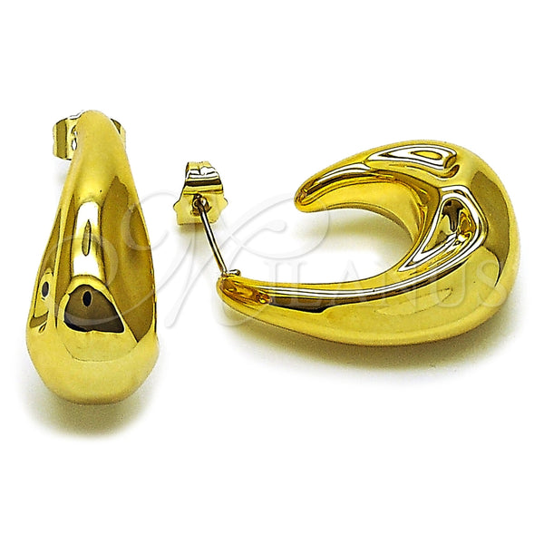 Arete Dormilona 02.467.0005 Acero Inoxidable, Pulido, Tono Dorado