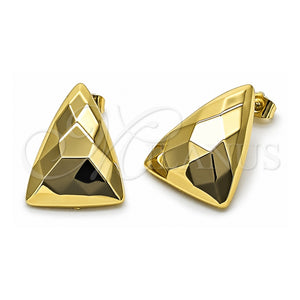Arete Dormilona 02.467.0006 Acero Inoxidable, Pulido, Tono Dorado