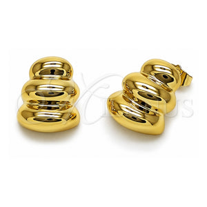 Arete Dormilona 02.467.0007 Acero Inoxidable, Pulido, Tono Dorado