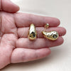 Arete Dormilona 02.467.0009 Acero Inoxidable, Diseño de Gota, Pulido, Tono Dorado