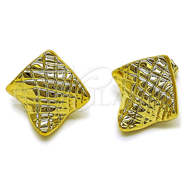 Arete Dormilona 02.467.0010 Acero Inoxidable, Pulido, Tono Dorado