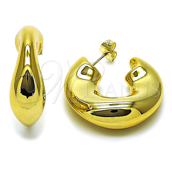 Argolla Mediana 02.467.0015.30 Acero Inoxidable, Pulido, Tono Dorado