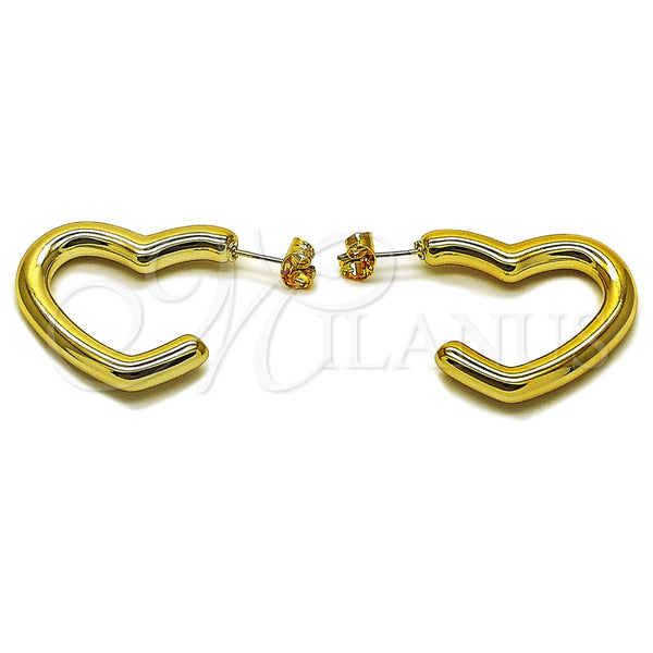 Argolla Mediana 02.467.0020.30 Acero Inoxidable, Diseño de Corazón, Pulido, Tono Dorado