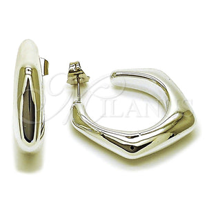 Argolla Mediana 02.467.0018.1.25 Rodio Laminado, Pulido, Rodinado