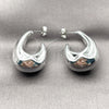 Arete Dormilona 02.467.0005.1 Rodio Laminado, Pulido, Rodinado