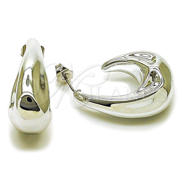 Arete Dormilona 02.467.0005.1 Rodio Laminado, Pulido, Rodinado