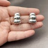 Arete Dormilona 02.467.0007.1 Rodio Laminado, Pulido, Rodinado