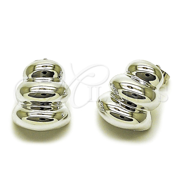 Arete Dormilona 02.467.0007.1 Rodio Laminado, Pulido, Rodinado
