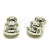 Arete Dormilona 02.467.0007.1 Rodio Laminado, Pulido, Rodinado