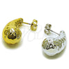 Arete Dormilona 02.467.0023.1 Rodio Laminado, Diseño de Gota, Pulido, Rodinado