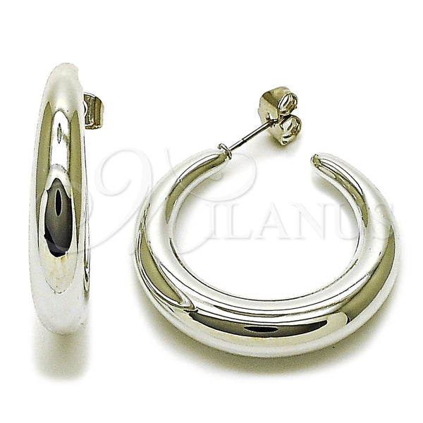 Argolla Mediana 02.467.0027.1.35 Rodio Laminado, Pulido, Rodinado