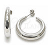 Argolla Mediana 02.467.0027.1.35 Oro Laminado Blanco, Pulido, Rodinado