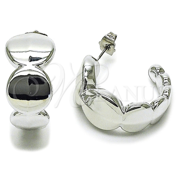 Argolla Mediana 02.467.0013.1.30 Rodio Laminado, Pulido, Rodinado