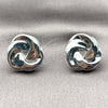Arete Dormilona 02.467.0003.1 Rodio Laminado, Diseño de Nudo, Pulido, Rodinado