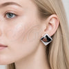 Arete Dormilona 02.467.0004.1 Rodio Laminado, Pulido, Rodinado