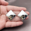 Arete Dormilona 02.467.0004.1 Rodio Laminado, Pulido, Rodinado