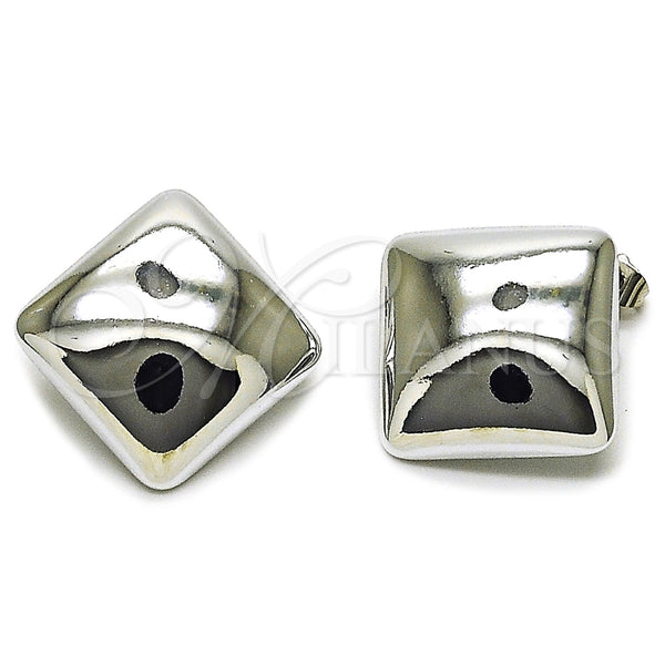 Arete Dormilona 02.467.0004.1 Rodio Laminado, Pulido, Rodinado