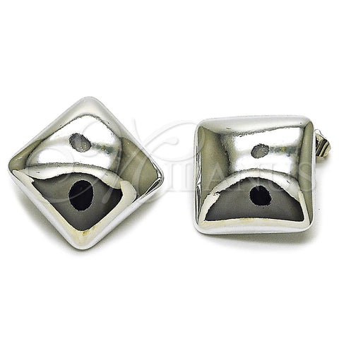 Arete Dormilona 02.467.0004.1 Rodio Laminado, Pulido, Rodinado