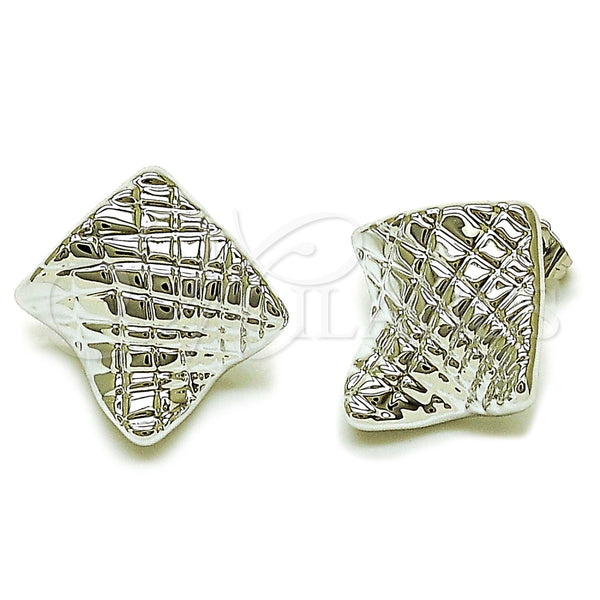 Arete Dormilona 02.467.0010.1 Rodio Laminado, Pulido, Rodinado