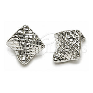 Arete Dormilona 02.467.0010.1 Oro Laminado Blanco, Pulido, Rodinado