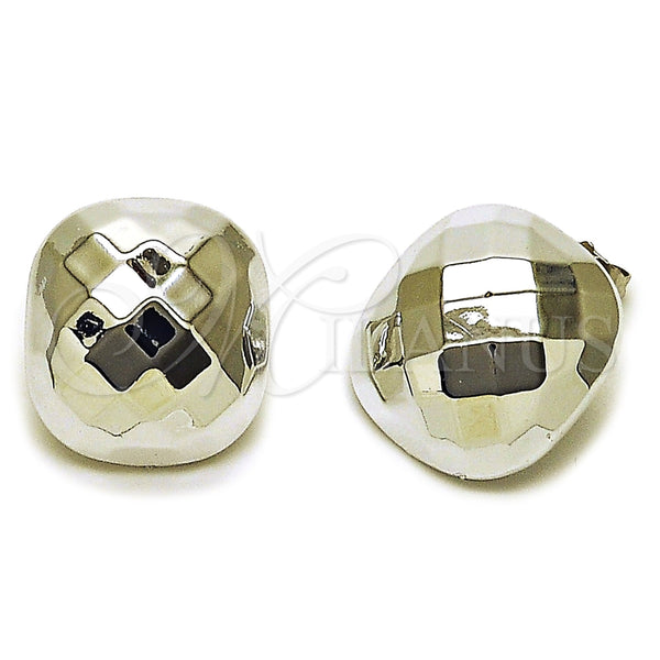 Arete Dormilona 02.467.0030.1 Rodio Laminado, Pulido, Rodinado