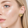 Arete Dormilona 02.467.0032 Acero Inoxidable, Diseño de Corazón, Pulido, Tono Dorado