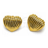Arete Dormilona 02.467.0032 Acero Inoxidable, Diseño de Corazón, Pulido, Tono Dorado