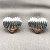 Arete Dormilona 02.467.0032.1 Rodio Laminado, Diseño de Corazón, Pulido, Rodinado