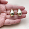 Arete Dormilona 02.467.0033 Acero Inoxidable, Diseño de Gota, Pulido, Tono Dorado
