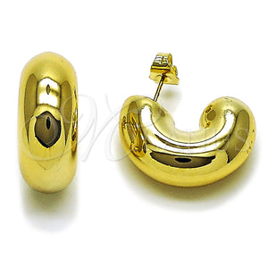 Arete Dormilona 02.467.0035 Acero Inoxidable, Pulido, Tono Dorado