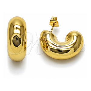 Arete Dormilona 02.467.0035 Acero Inoxidable, Pulido, Tono Dorado