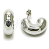 Arete Dormilona 02.467.0035.1 Rodio Laminado, Pulido, Rodinado