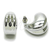 Arete Dormilona 02.467.0046.1 Rodio Laminado, Diseño de Gota, Pulido, Rodinado
