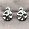 Arete Dormilona 02.467.0048.1 Rodio Laminado, Pulido, Rodinado