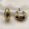Argolla Mediana 02.467.0050.30 Acero Inoxidable, Pulido, Tono Dorado