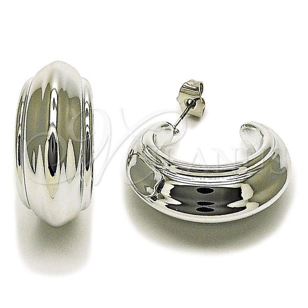 Argolla Mediana 02.467.0050.1.30 Rodio Laminado, Pulido, Rodinado