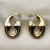 Arete Dormilona 02.467.0054 Acero Inoxidable, Diseño de Puff Mariner, Pulido, Tono Plateado