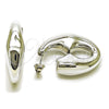 Arete Dormilona 02.467.0054.1 Rodio Laminado, Diseño de Puff Mariner, Pulido, Rodinado