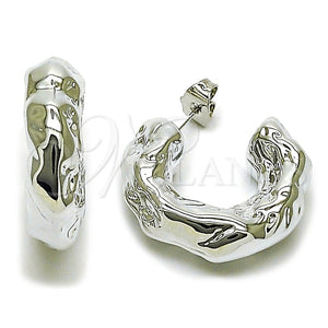 Argolla Mediana 02.467.0056.1.25 Rodio Laminado, Pulido, Rodinado