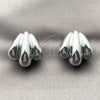 Arete Dormilona 02.467.0062.1 Rodio Laminado, Pulido, Rodinado