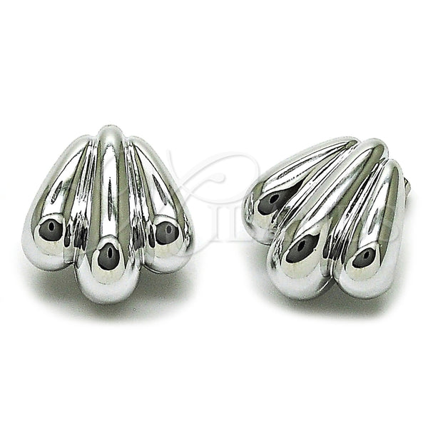 Arete Dormilona 02.467.0062.1 Rodio Laminado, Pulido, Rodinado