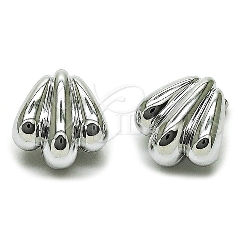 Arete Dormilona 02.467.0062.1 Rodio Laminado, Pulido, Rodinado