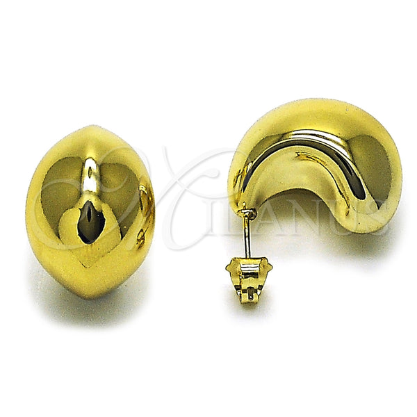 Arete Dormilona 02.467.0069 Acero Inoxidable, Pulido, Tono Dorado